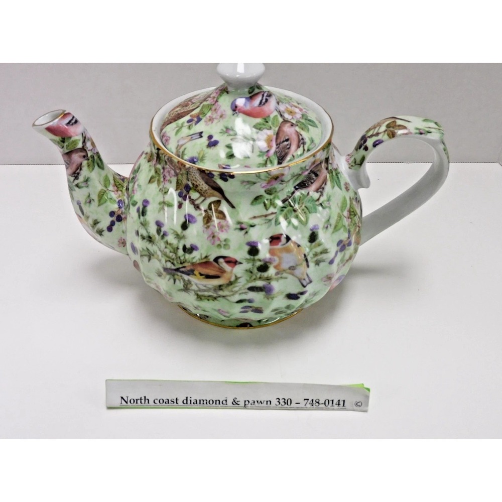 Ceramic British Birds Heron Cross Pottery Tea Pot DH109